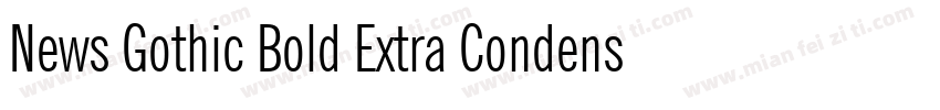 News Gothic Bold Extra Condensed字体转换